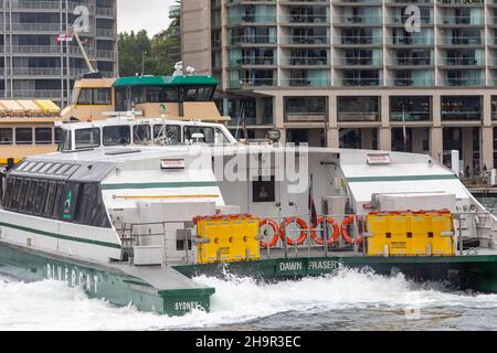 Sydney rivercat Klasse Fähre die MV Dawn Fraser auf dem parramatta River Service, NSW, Australien Stockfoto