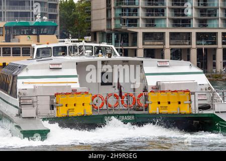 Sydney rivercat Klasse Fähre die MV Dawn Fraser auf dem parramatta River Service, NSW, Australien Stockfoto