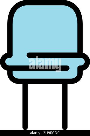 Symbol für Komponentenkondensator. Kontur Komponente Kondensator Vektor Symbol Farbe flach isoliert Stock Vektor