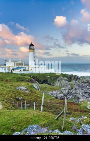 Rua Reidh Lighthouse, Melvaig, Gairloch, westliche Ross, Schottland, Vereinigtes Königreich, Europa Stockfoto