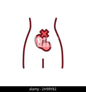 Symbol für die Linie der Unfruchtbarkeit. Skizzieren Sie das Piktogramm für die Webseite. Stock Vektor