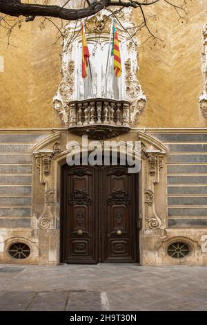 Das kunstvoll verzierte González Martí Nationalmuseum für Keramik und prunkvolle Kunst in Valencia, Spanien Stockfoto