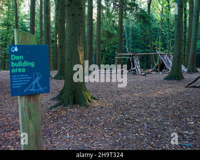 Den Building Area, Forest of Bere, Fareham, Hampshire, Großbritannien Stockfoto