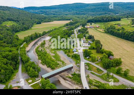 Blenheim Covered Bridge, Blenheim, NY 12131 Stockfoto