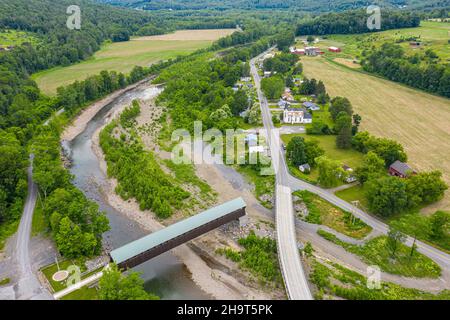 Blenheim Covered Bridge, Blenheim, NY 12131 Stockfoto