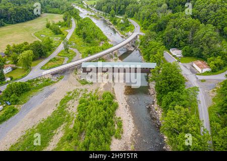 Blenheim Covered Bridge, Blenheim, NY 12131 Stockfoto