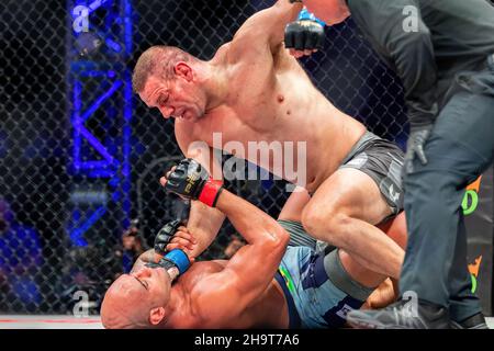 PFL-Weltmeisterschaft 2021. Die größte Nacht des MMA. 6 World Title Fights bei Hard Rock Live. Stockfoto