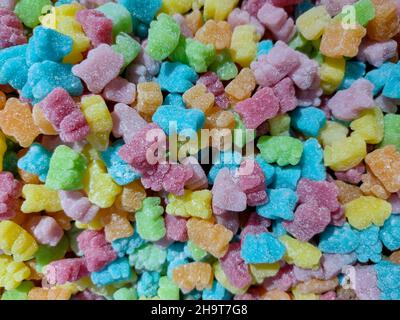 Hintergrund von bunten Kaukadys verschiedener Formen Stockfoto