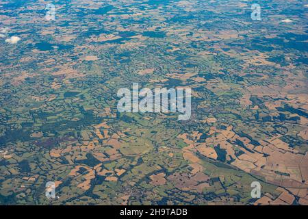 Luftaufnahme von Rochester, Maidstone, Rainham, Sittingbourne, Vereinigtes Königreich Stockfoto