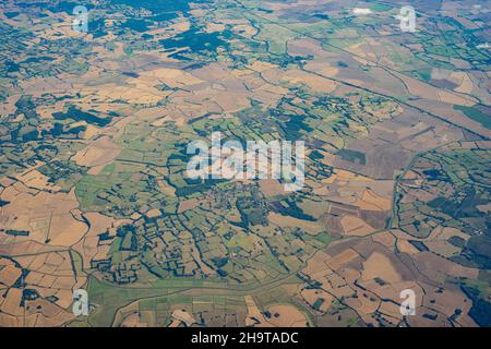 Luftaufnahme von Rochester, Maidstone, Rainham, Sittingbourne, Vereinigtes Königreich Stockfoto