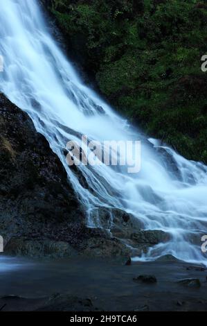 Nördlicher Bach von Gray Mare's Tail / Rhaeadr Y Parc Mawr. Stockfoto