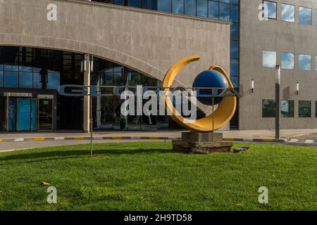Llucmajor, Spanien; dezember 05 2021: Globalia am Hauptsitz im Industriepark Son Noguera, Llucmajor, Insel Mallorca, Spanien Stockfoto