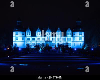 Wasserschloss bei Nacht Schloß Neuhaus Paderborn Stockfoto