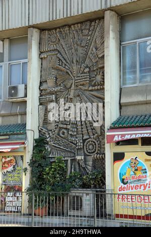 Betonskulptur aus dem Jahr 1960s in Gibraltar Stockfoto