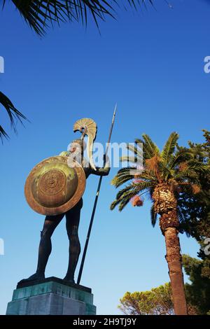 Achilles als Hüter der Achilleion, Griechenland, Ionische Inseln, Korfu, Gastouri Stockfoto