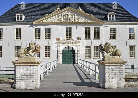 Burgruine in Dornum, Deutschland, Niedersachsen, Ostfriesland, Dornum Stockfoto