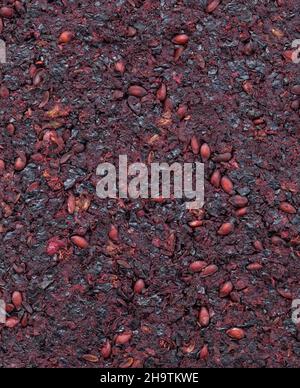 Mulched Aronia Squeezed Pellets Hintergrund Stockfoto