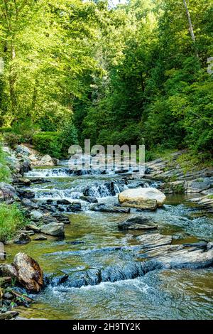 Toccoa Falls, Toccoa Creek, Toccoa Falls College, Toccoa Falls, Georgia Stockfoto