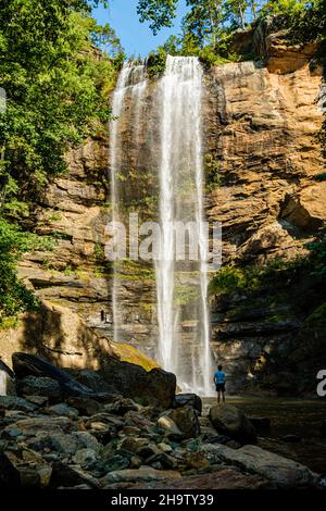 Toccoa Falls, Toccoa Creek, Toccoa Falls College, Toccoa Falls, Georgia Stockfoto