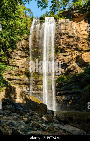 Toccoa Falls, Toccoa Creek, Toccoa Falls College, Toccoa Falls, Georgia Stockfoto