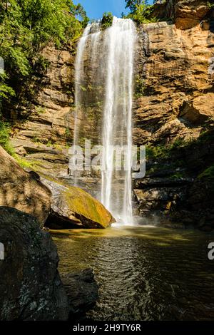 Toccoa Falls, Toccoa Creek, Toccoa Falls College, Toccoa Falls, Georgia Stockfoto