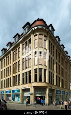 '19.08.2021, Deutschland, Mecklenburg-Vorpommern, Wismar - GALERIE Karstadt Kaufhof, der Flagship-Store der Kaufhauskette Karstadt (fou Stockfoto