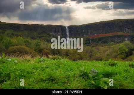 Wasserfall Devil's Chimney, höchster Wasserfall in Irland, Co. Sligo Stockfoto