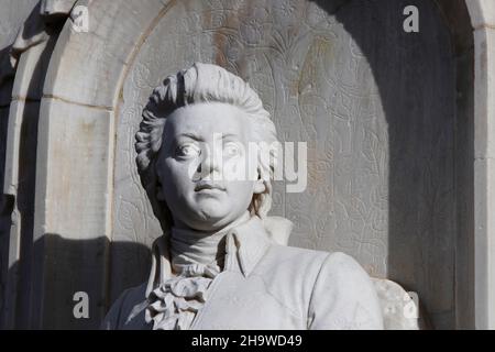 Wolfgang Amadeus Mozart-Denkmal, Berlin (nur für redaktionelle Verwendung. Keine Werbung. Referenzdatenbank: http://www.360-berlin.de. © Jens Knappe Stockfoto