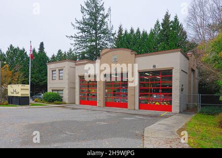 Außenansicht der Maple Ridge No. 3 Fire Department in Hammond, B. C., Kanada. Stockfoto