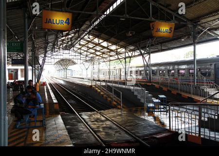 Yogyakarta Bahnhof in Zentral-Java, Indonesien. Stockfoto