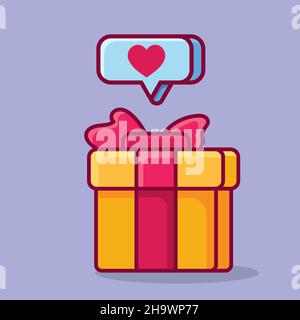 Geschenk Konzept Symbol isoliert Cartoon Vektor Illustration in flachem Stil Stock Vektor