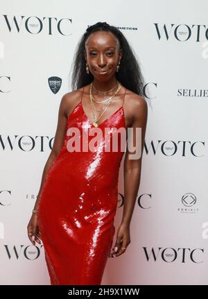 London, Großbritannien. 08th Dez 2021. Eunice Olumide nimmt an den WOTC New Faces Awards 2021 im Berkeley Hotel in London Teil. Kredit: SOPA Images Limited/Alamy Live Nachrichten Stockfoto