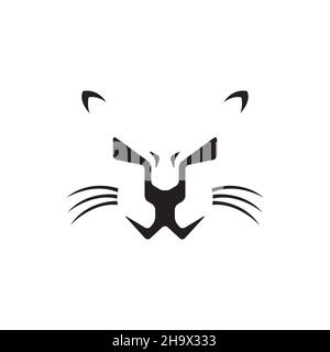 Gesicht von Leopard oder puma-Logo Symbol Symbol Vektor Grafik Design Illustration Idee kreativ Stock Vektor