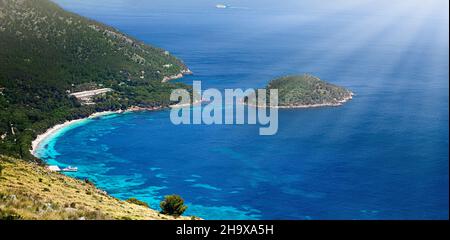 Schöne Strandbucht Platja de Formentor am Kap Formentor auf Mallorca, Spanien (Balearen) Stockfoto