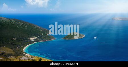 Schöne Strandbucht Platja de Formentor am Kap Formentor auf Mallorca, Spanien (Balearen) Stockfoto