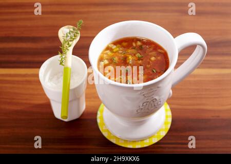 Tomatensuppe Stockfoto