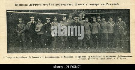Fragment Russian Empire Magazine of the 'The Whole World' (russisch: Весь Мiръ) № 26 für Juli 1911. Stockfoto