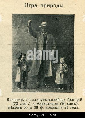 Fragment Russian Empire Magazine of the 'The Whole World' (russisch: Весь Мiръ) № 26 für Juli 1911. Stockfoto