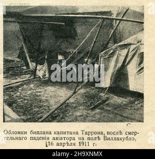 Fragment Russian Empire Magazine of the 'The Whole World' (russisch: Весь Мiръ) № 26 für Juli 1911. Stockfoto