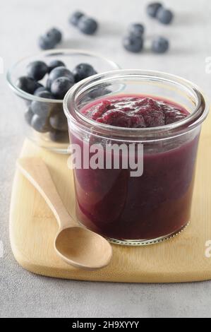 Blaubeeren Marmelade Stockfoto