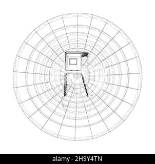 Konzept des Radioteleskops Stockfoto