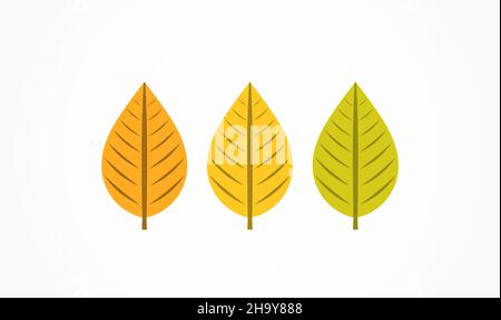Der Herbst hinterlässt Ikonen Farben. Vektorgrafik. Stock Vektor