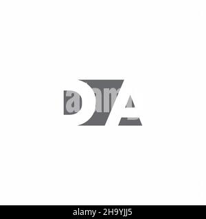 DA-Logo-Monogramm mit negativem Raum Stil Design-Vorlage isoliert auf weißem Hintergrund Stock Vektor