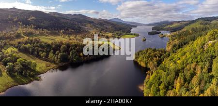 Loch Tummel aus Queens View, Perthshire, Schottland, Großbritannien Stockfoto