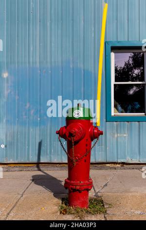 Ein Hydrant auf den Straßen von Montreal, Quebec, Kanada Stockfoto