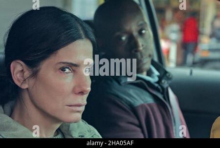 DER UNVERZEIHLICHE Netflix-Film von 2021 mit Sandra Bullock und Rob Morgan Stockfoto