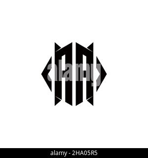 AA Logo Monogramm mit Schild Form Designs Vorlage Vektor-Symbol modern Stock Vektor