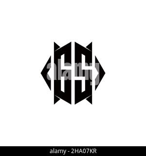 EA Logo Monogramm mit Schild Form Designs Vorlage Vektor-Symbol modern Stock Vektor