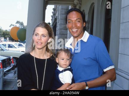 Lindsay Wagner Henry kingi und Dorian kingi um 1983 Credit: Ralph Dominguez/MediaPunch Stockfoto