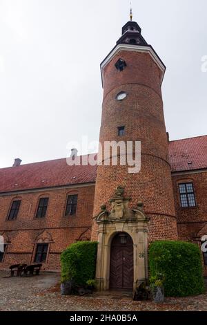 Randers: Overbard (Overgaard) Castle, in Udbyneder, Jylland, Jütland, Dänemark Stockfoto